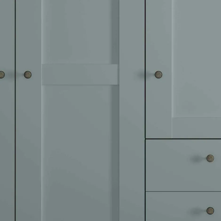 Schlafzimmer Kleiderschrank in Graugrün - Rajavo^Wohnen Clearance