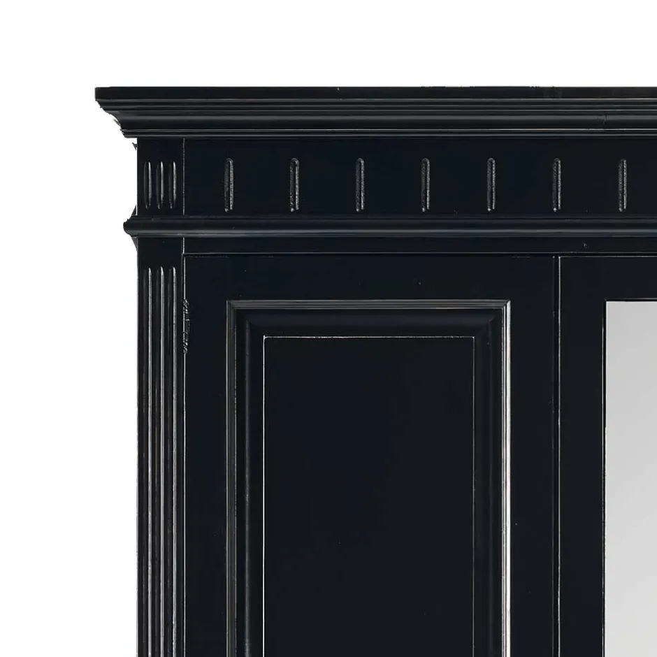 Wohnen Schlafzimmer Kleiderschrank Andoro in Schwarz