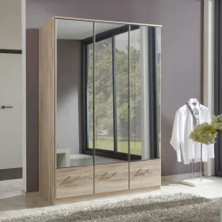 Wohnen Schlafzimmer Kleiderschrank Rommino in Eiche Sägerau