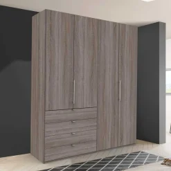 Schlafzimmer Kleiderschrank in Eiche dunkel - Crenba^Wohnen