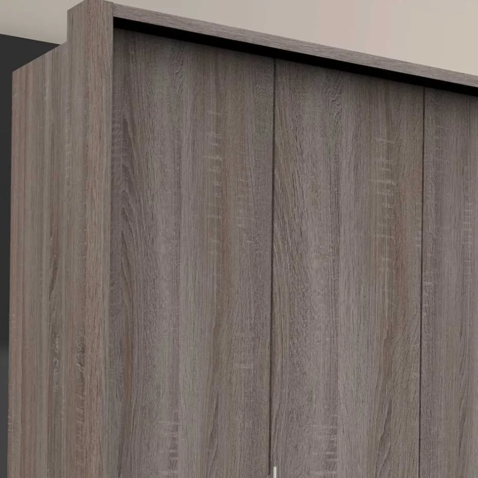 Schlafzimmer Kleiderschrank in Eiche dunkel - Crenba^Wohnen