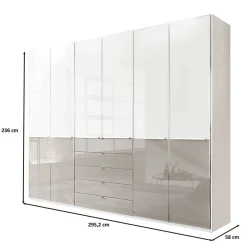 Schlafzimmer Kombi-Kleiderschrank 6-türig - Pascan^Wohnen Outlet
