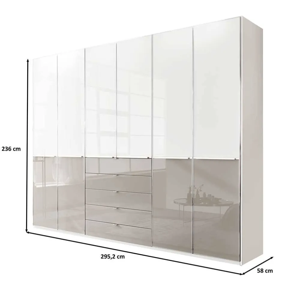 Schlafzimmer Kombi-Kleiderschrank 6-türig - Pascan^Wohnen Outlet