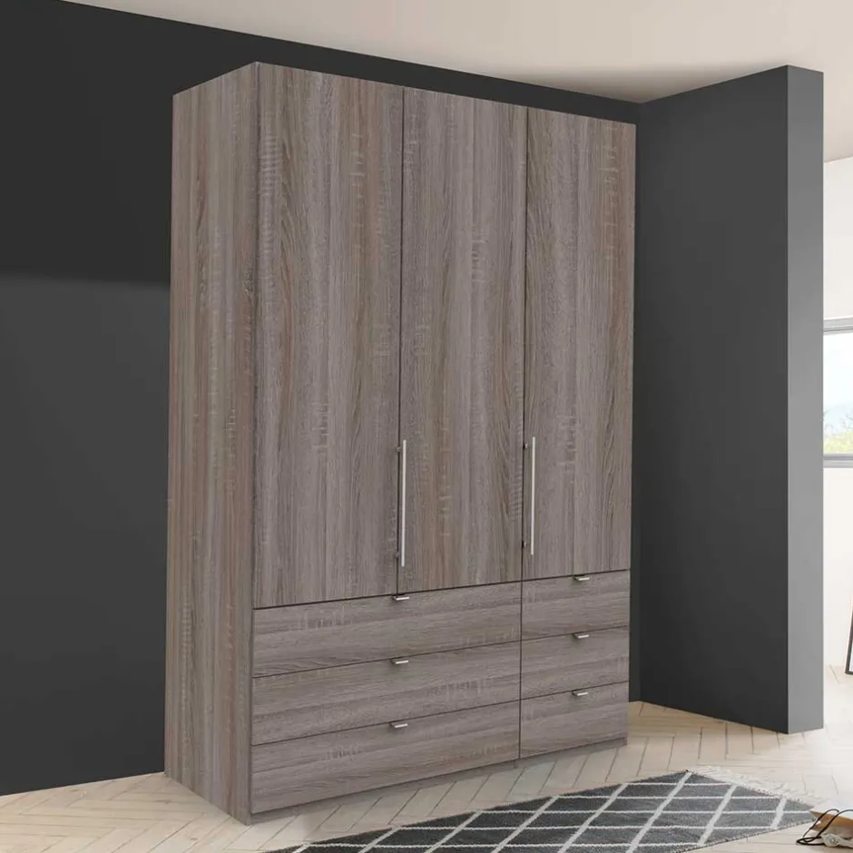 Schlafzimmer Kombischrank in Eiche dunkel - Crenba^Wohnen Best