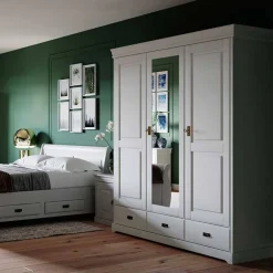 Schlafzimmer Kombischrank in Weiß - Presto^Wohnen Clearance