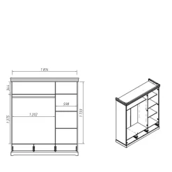 Schlafzimmer Kombischrank in Weiß - Presto^Wohnen Clearance