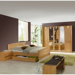 Schlafzimmer Komplettset Bordeaux aus Erle (vierteilig)^Wohnen Online