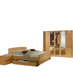 Schlafzimmer Komplettset Bordeaux aus Erle (vierteilig)^Wohnen Online