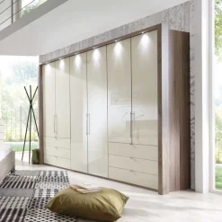 Wohnen Schlafzimmer Komplettset Crenba in Creme (vierteilig)