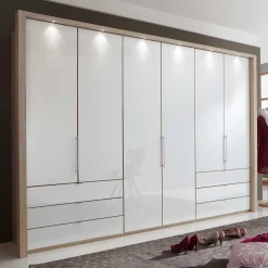 Wohnen Schlafzimmer Komplettset Bosays in Weiß Eiche Sonoma (vierteilig)