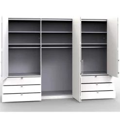 Wohnen Schlafzimmer Komplettset Bosays in Weiß Eiche Sonoma (vierteilig)