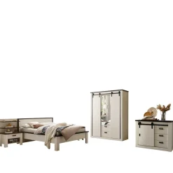 Wohnen Schlafzimmer Möbel komplett in Weiß - Tramos (vierteilig)