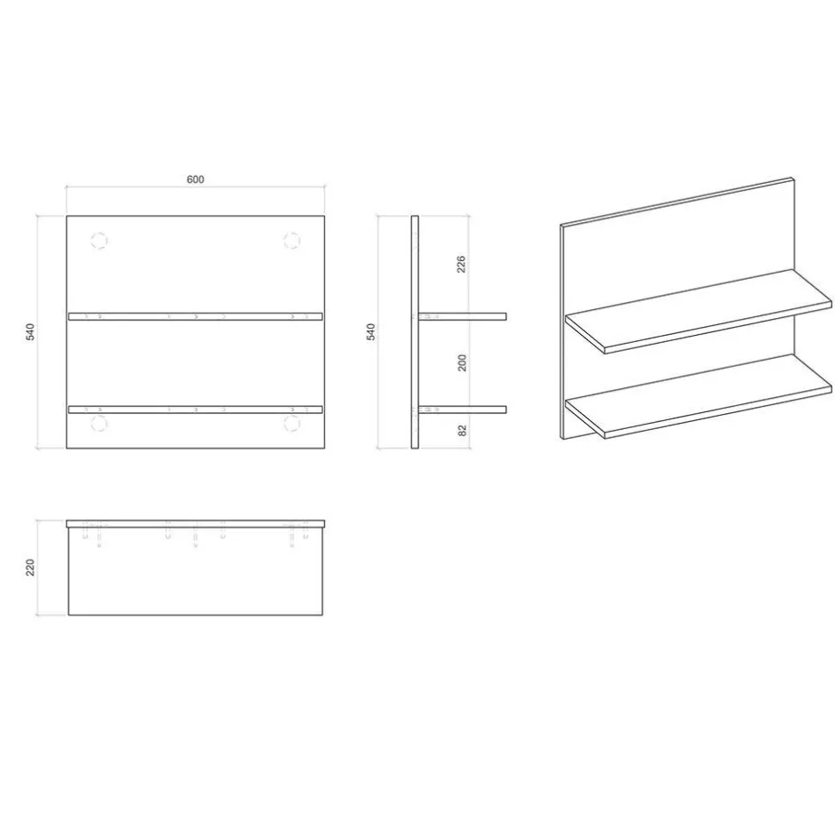 Wohnen Schlafzimmer Möbel komplett in Weiß - Tramos (vierteilig)