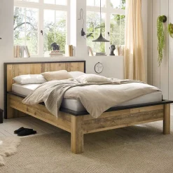 Wohnen Schlafzimmer mit 140x200 Bett Set - Naiavio (fünfteilig)