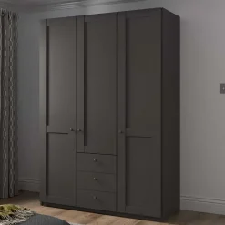 Schlafzimmer Schrank in Dunkelgrau - Mataram^Wohnen