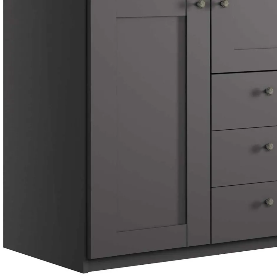 Schlafzimmer Schrank in Dunkelgrau - Mataram^Wohnen