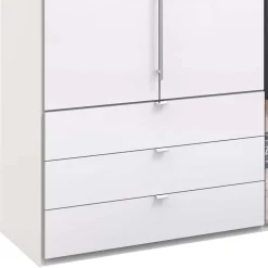 Wohnen Schlafzimmer Schrank mit Falttüren in Weiß - Dolienca