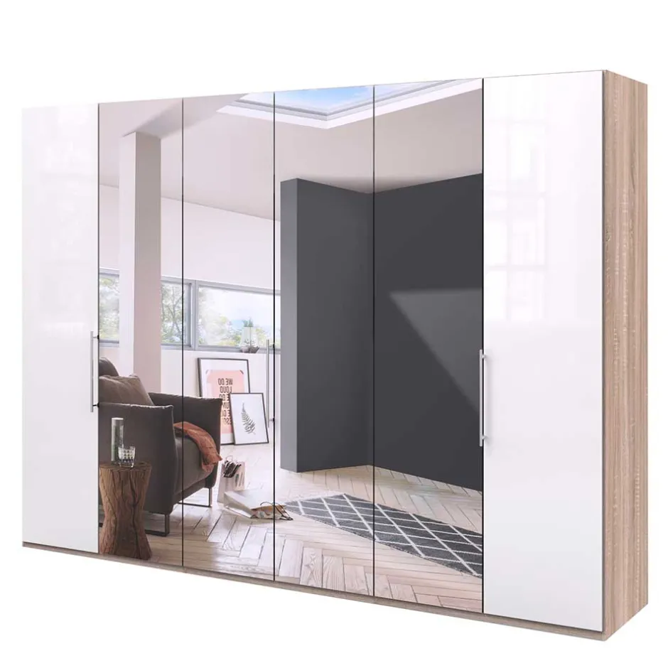 Wohnen Schlafzimmer Schrank mit großer Spiegel Fläche - Bosays III