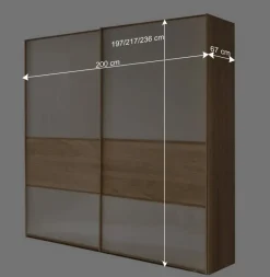 Schlafzimmer Schwebetürenschrank 2-türig - Emdsiva^Wohnen Online