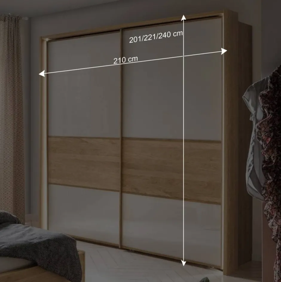 Schlafzimmer Schwebetürenschrank 2-türig - Emdsiva^Wohnen Online