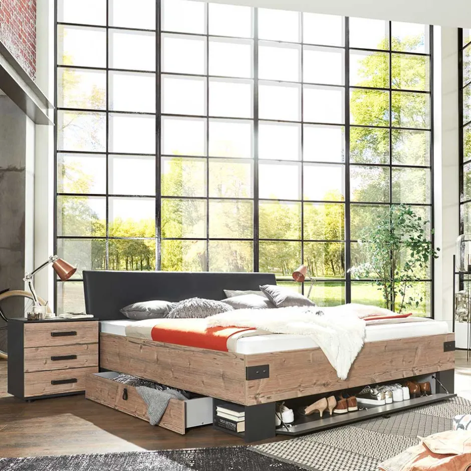Schlafzimmer Set im Industrial Stil - Ardila (vierteilig)^Wohnen Clearance