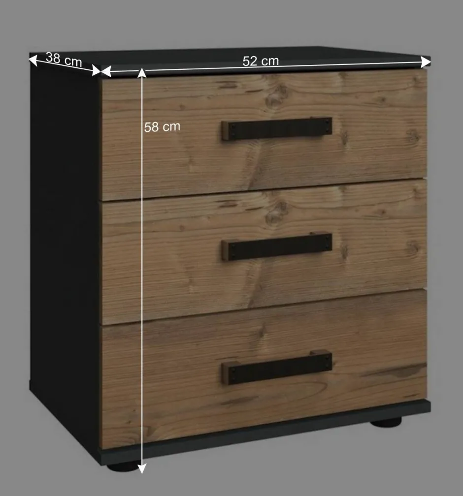 Schlafzimmer Set im Industrial Stil - Ardila (vierteilig)^Wohnen Clearance