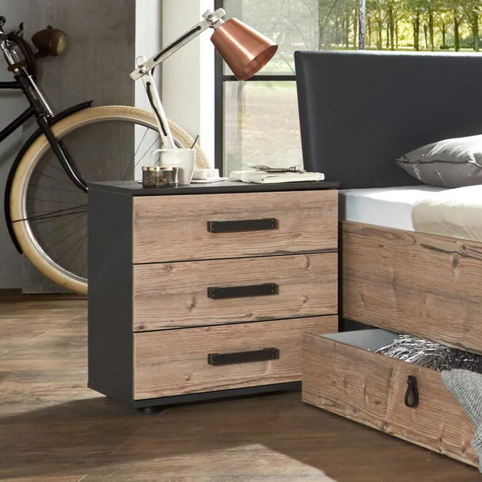 Schlafzimmer Set im Industrial Stil - Ardila (vierteilig)^Wohnen Clearance