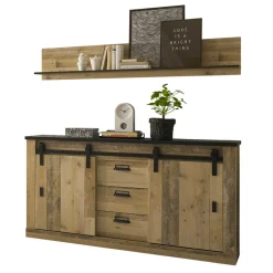 Wohnen Schlafzimmer Set in Altholz Optik - Naiavio (sechsteilig)