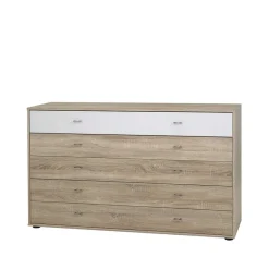 Schlafzimmer Sideboard Segradon in Eiche Sägerau Weiß^Wohnen Outlet