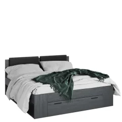 Schlafzimmereinrichtung in Eiche Grau - Carika (vierteilig)^Wohnen Discount