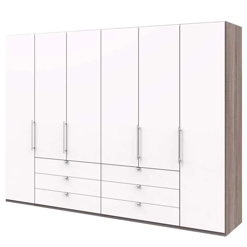 Schlafzimmerkleiderschrank foliert in Weiß - Tivierto I^Wohnen Online