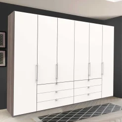 Schlafzimmerkleiderschrank foliert in Weiß - Tivierto I^Wohnen Online
