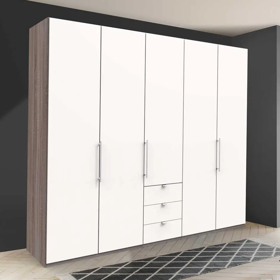 Wohnen Schlafzimmerkleiderschrank mit drei Schubladen - Tivierto