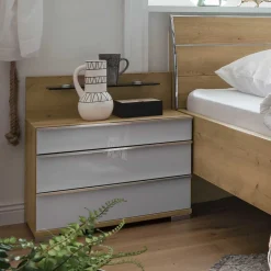 Wohnen Schlafzimmermöbel in Weiß & Eiche Bianco - Nuetran (vierteilig)