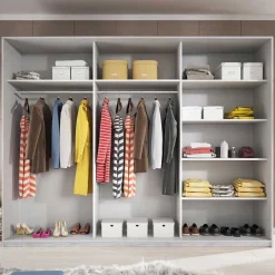 Schlafzimmermöbel in Weiß Esche Dekor - Pruducia (vierteilig)^Wohnen