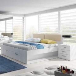 Schlafzimmermöbel in Weiß Esche Dekor - Pruducia (vierteilig)^Wohnen