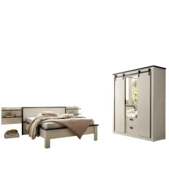 Wohnen Schlafzimmermöbel Set in Weiß Pinie - Tramos (vierteilig)