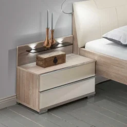 Wohnen Schlafzimmermöbel Set mit LED Licht - Rativian (vierteilig)