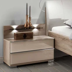 Wohnen Schlafzimmermöbel Set mit LED Licht - Rativian (vierteilig)