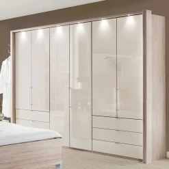 Wohnen Schlafzimmermöbel Set mit LED Licht - Rativian (vierteilig)