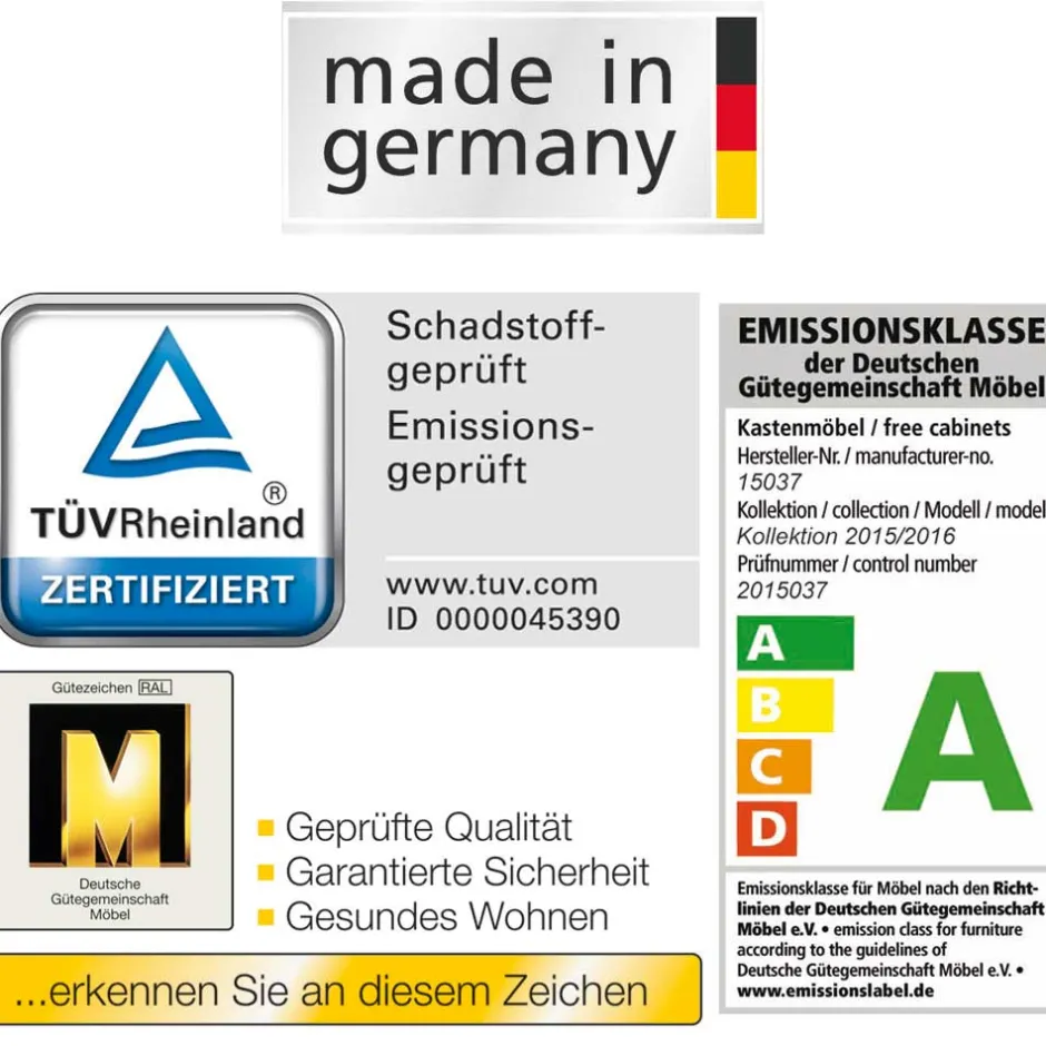 Wohnen Schlafzimmermöbel Set Tandrea aus Erle teilmassiv (vierteilig)