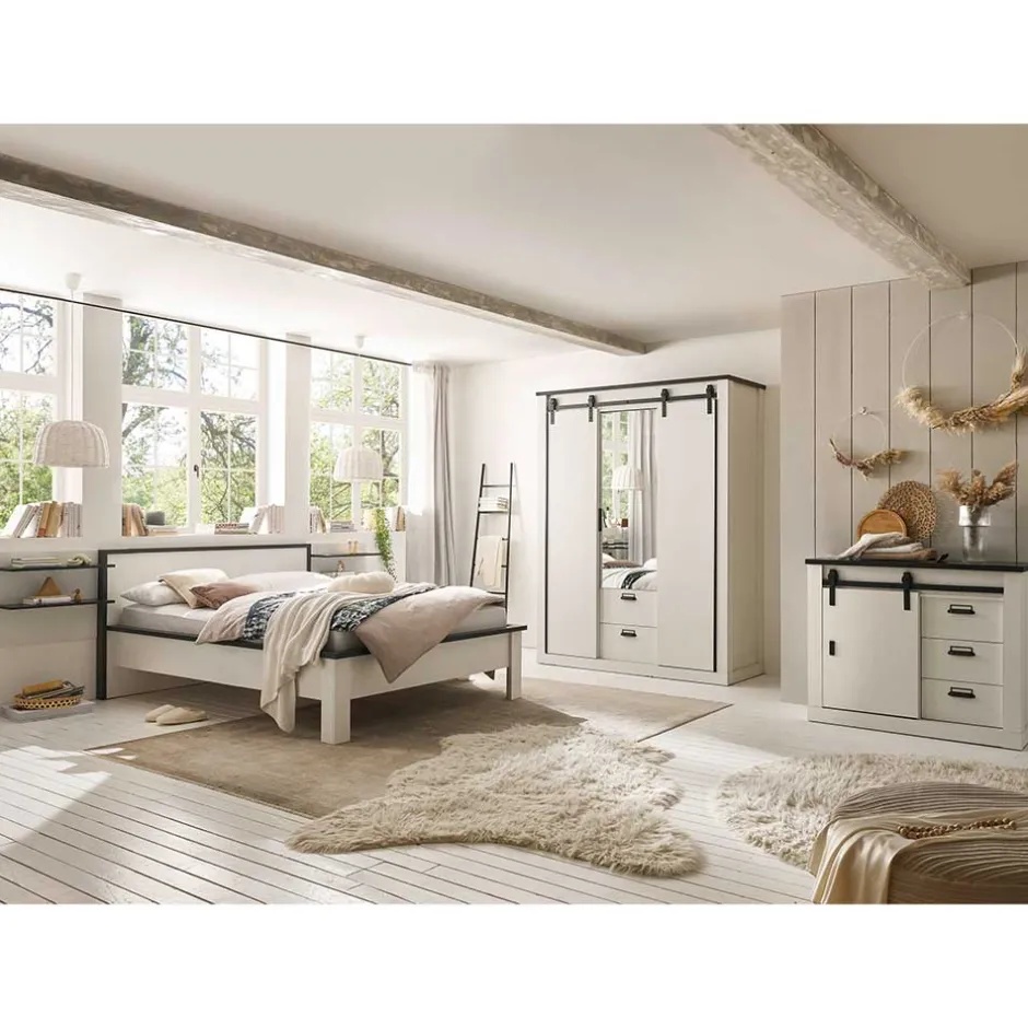 Schlafzimmer-Möbel-Set mit Bett 140x200 - Tramos (fünfteilig)^Wohnen