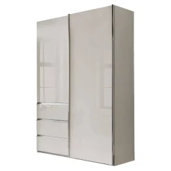 Wohnen Schlafzimmerschrank in Champagner Glasfront 165 cm - Dustins