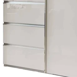 Wohnen Schlafzimmerschrank in Champagner Glasfront 165 cm - Dustins