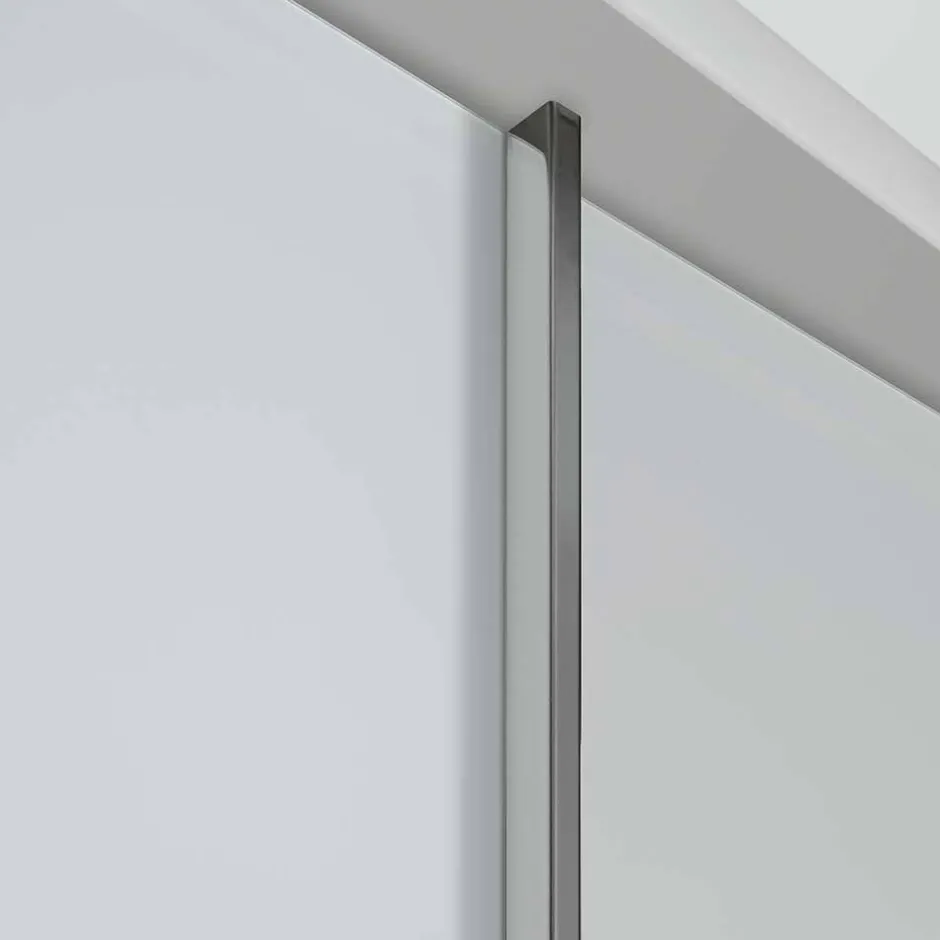 Wohnen Schlafzimmerschrank in Champagner Glasfront 165 cm - Dustins