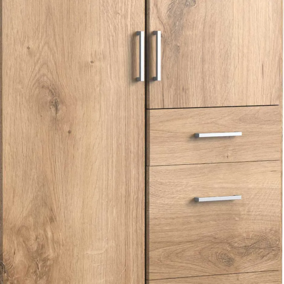 Schlafzimmerschrank in Holzoptik Plankeneiche - Osicria^Wohnen Discount