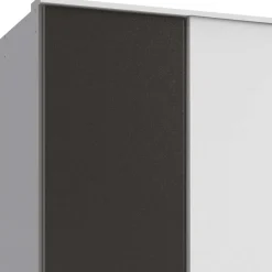 Wohnen Schlafzimmerschrank in Weiß und Dunkelgrau - Vanila