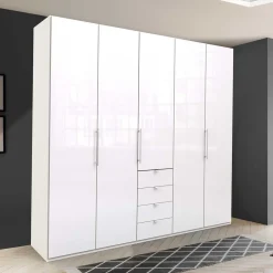 Schlafzimmer-Schrank in Weiß Glasfront - Dolienca^Wohnen