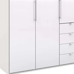 Schlafzimmer-Schrank in Weiß Glasfront - Dolienca^Wohnen