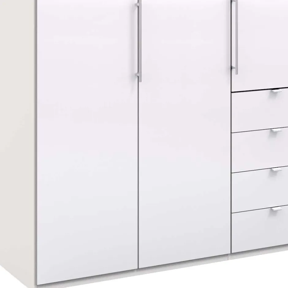 Schlafzimmer-Schrank in Weiß Glasfront - Dolienca^Wohnen